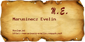 Marusinecz Evelin névjegykártya